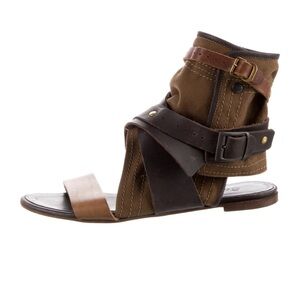 Chloe Brown and Black Strappy Sandals size 39